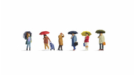 Figurines miniatures : Personnes sous la pluie 1/87 - Noch 15523