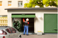 Bâtiment miniature : Double garage - 1:87 H0 - Auhagen 11456
