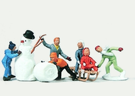 Personnages miniatures : Enfants avec bonhomme de neige - HO 1:87 - Merten 2230 PR0212230