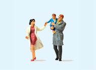 Preiser 63096 - Couple avec enfants miniatures 1:32