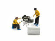 2 mécaniciens Agip + accessoires au 1:43