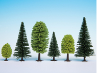 10 arbres miniatures Forêt mixte, 5-14 cm de haut - Noch 26911