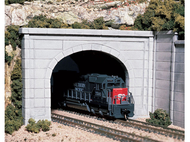 2 entrées de tunnel miniatures en béton double voies au 1:160