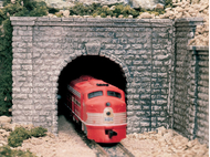 Entrée de tunnel en pierre  1 voie 1:48 - Woodland C1267