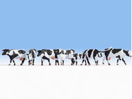 Vaches miniatures noires et blanches 1:87 - Noch 15725