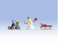 Figurines miniatures : Enfants à la neige - 1:43 - Noch 17921