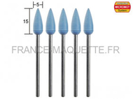 Outil modélisme - 5 polissoirs élastiques en silicone en forme de cône ø 5,0 mm - PROXXON 28288