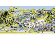 Miniatures : Noch 80120 - Extension de Plateau Drehscheibe 1:87, 100 x  140 cm