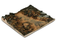 Socle Diorama 14x14 cm, Chemin accidenté - Vallejo 3501, SC002