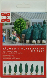 Végétation miniature : Arbres avec bulbe de racines - 1:87 - HO - Busch 01275