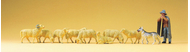 Preiser 65325 - Moutons et bergers miniatures échelle 1:43