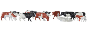 Animaux miniatures : 12 vaches - HO 1:87 - Kibri 38152