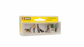 Figurines miniatures : Personnes avec chiens 1/87 - Noch 15107