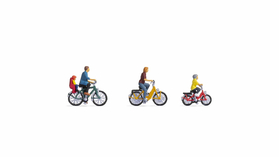 Figurines miniatures : Famille en ballade à vélo 1/87 - Noch 15909