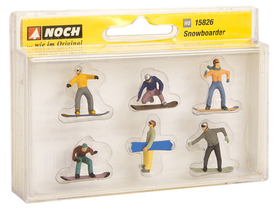 Snowboardeurs miniatures 1:87 - Noch 15826