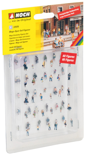 Mega set 60 figurines miniatures 1:160 - Noch 37070