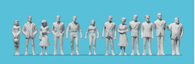 Personnages miniatures Hommes et femmes debout à peindre - 1:50 - Preiser 68293