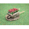 Accessoires de crèche : 1 Brouette miniature de fleurs rouges - FR 21122Ro