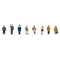 Figurines miniatures : 8 personnages sur le chemin de l'école 1/87 HO - Faller 151622
